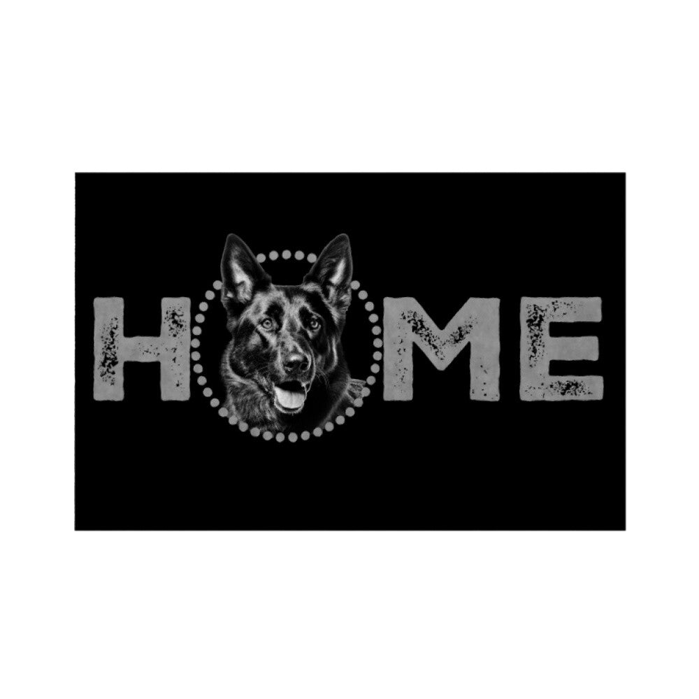 Fußmatte "Schäferhund schwarz - HOME-Edition" Weiß – hunde-shirt.de