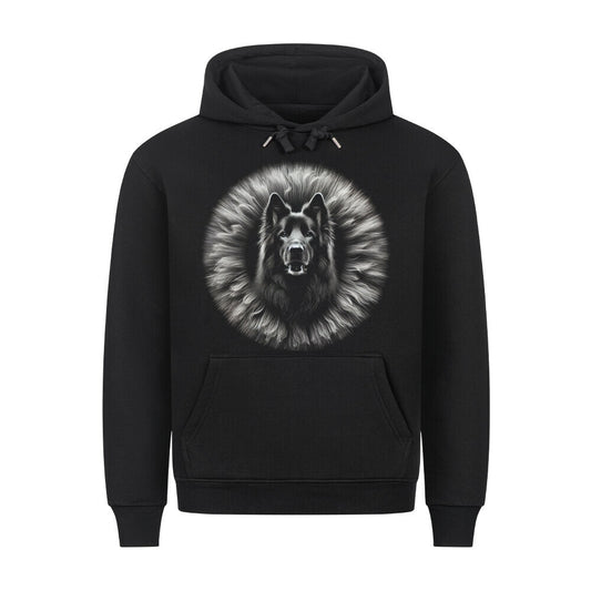 Premium Hoodie "Schäferhund schwarz - Bright" Schwarz – hunde-shirt.de