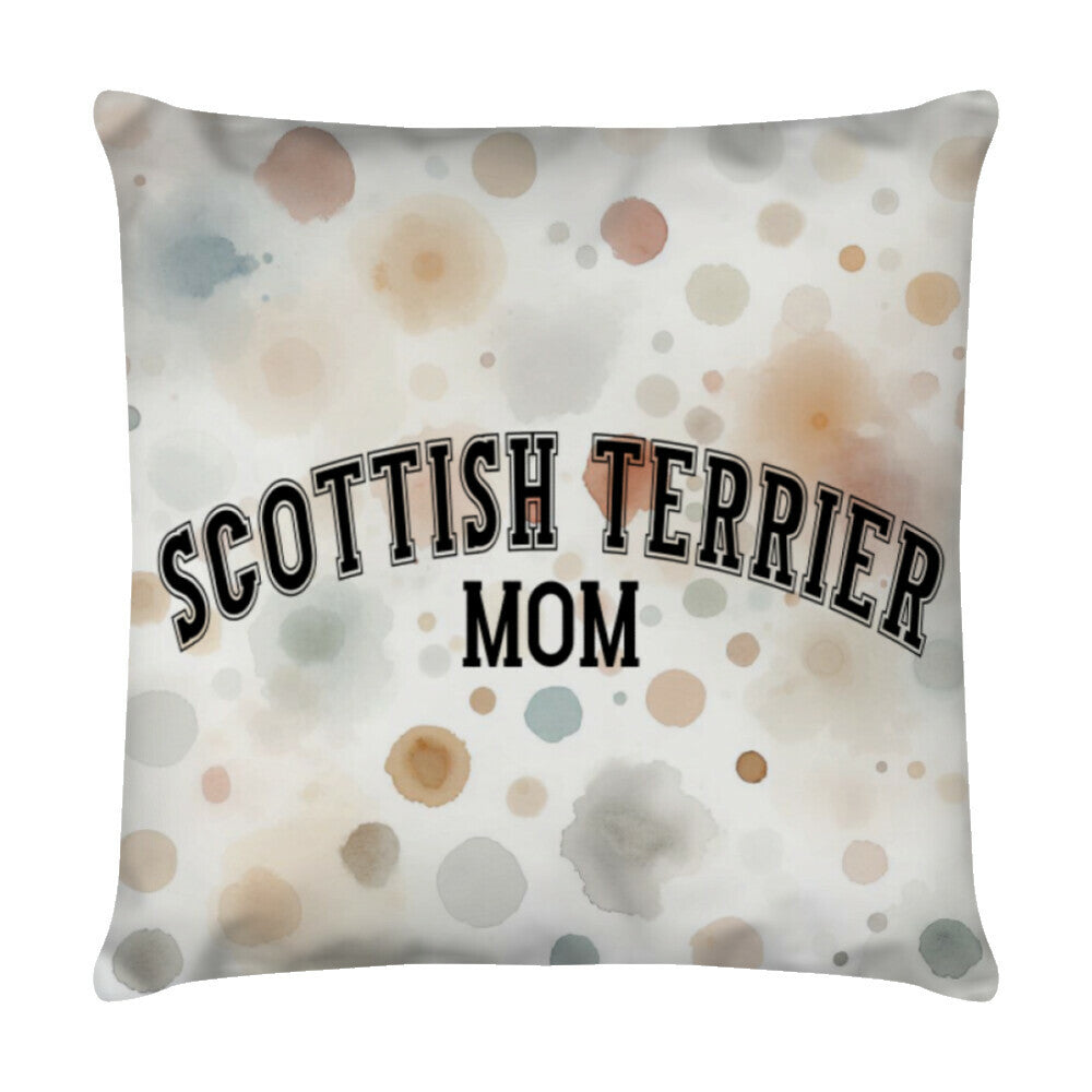 Kissen "Scottish Terrier - MOM" Weiß – hunde-shirt.de