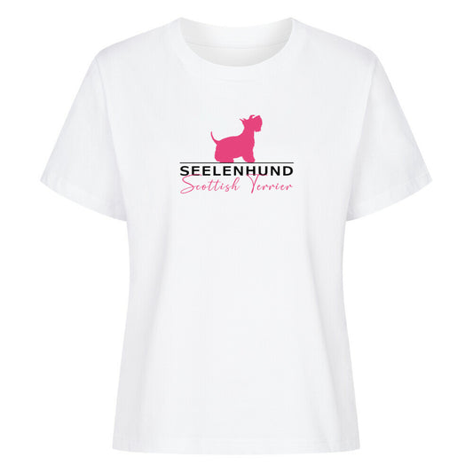 Premium Damen-Shirt "Scottish Terrier - Seelenhund" Weiß – hunde-shirt.de