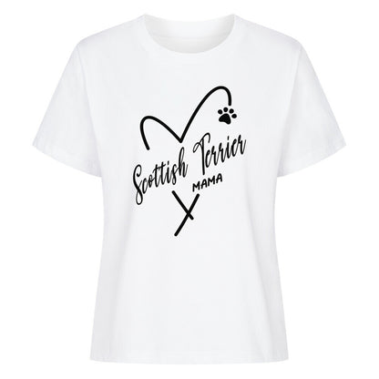 Premium Damen-Shirt "Scottish Terrier - Mama" Weiß – hunde-shirt.de