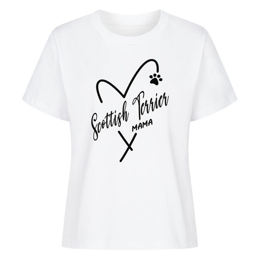 Premium Damen-Shirt "Scottish Terrier - Mama" Weiß – hunde-shirt.de