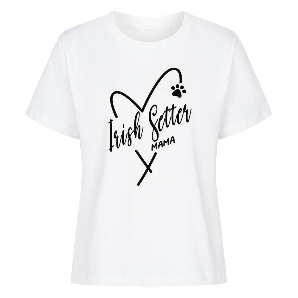 Premium Damen-Shirt "Irish Setter - Mama" Weiß – hunde-shirt.de