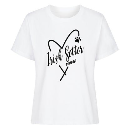Premium Damen-Shirt "Irish Setter - Mama" Weiß – hunde-shirt.de