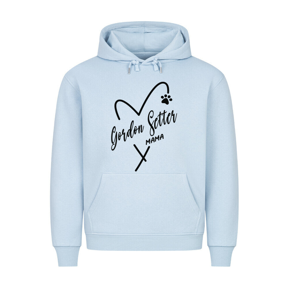 Premium Hoodie "Gordon Setter - Mama" Babyblau – hunde-shirt.de