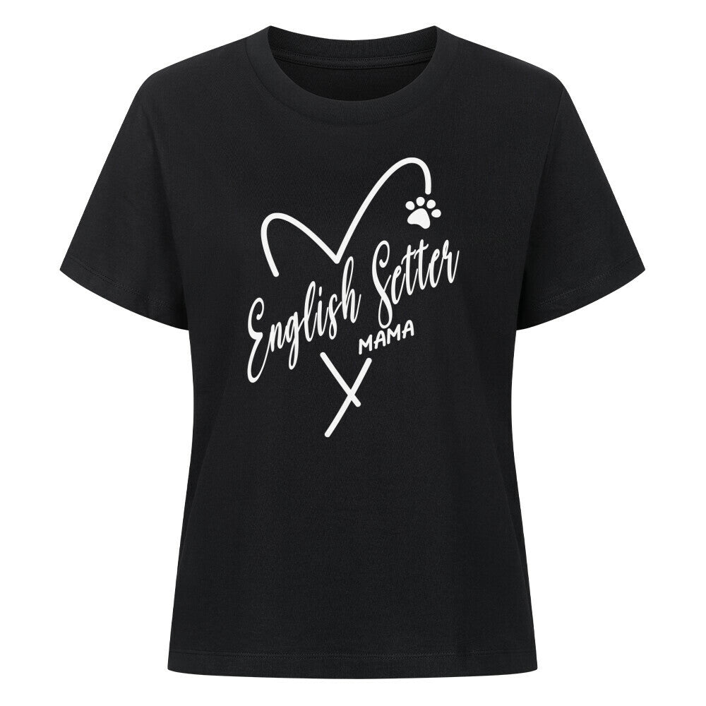 Premium Damen-Shirt "English Setter - Mama" Schwarz – hunde-shirt.de