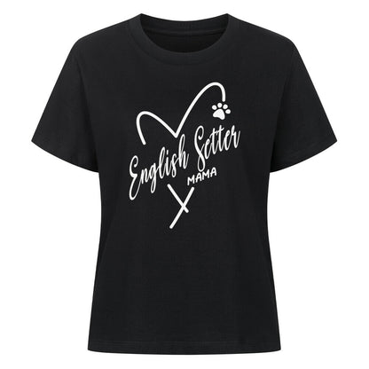 Premium Damen-Shirt "English Setter - Mama" Schwarz – hunde-shirt.de