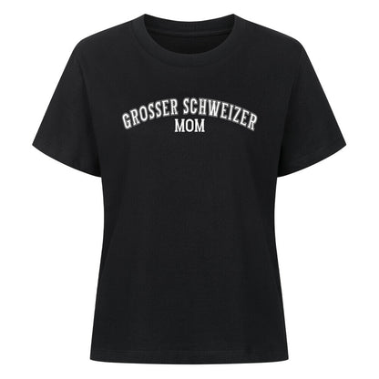 Premium Damen-Shirt "Großer Schweizer - MOM" Schwarz – hunde-shirt.de