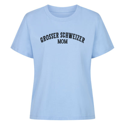 Premium Damen-Shirt "Großer Schweizer - MOM" Sky Blue – hunde-shirt.de