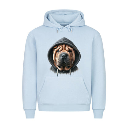 Premium Hoodie "Shar Pei - Hooded" Babyblau – hunde-shirt.de