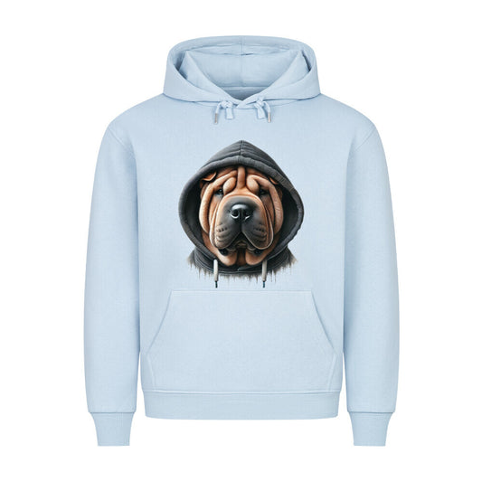 Premium Hoodie "Shar Pei - Hooded" Babyblau – hunde-shirt.de