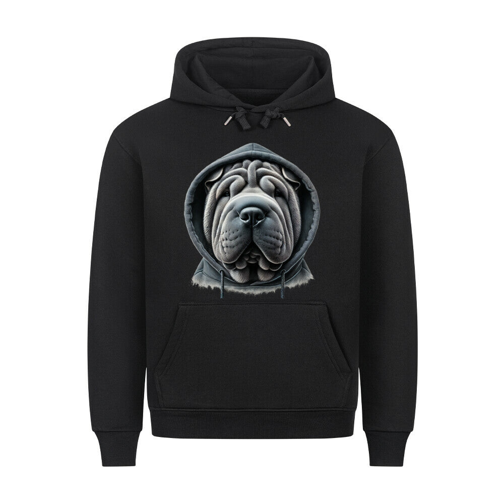 Premium Hoodie "Shar Pei - Hooded II" Schwarz – hunde-shirt.de