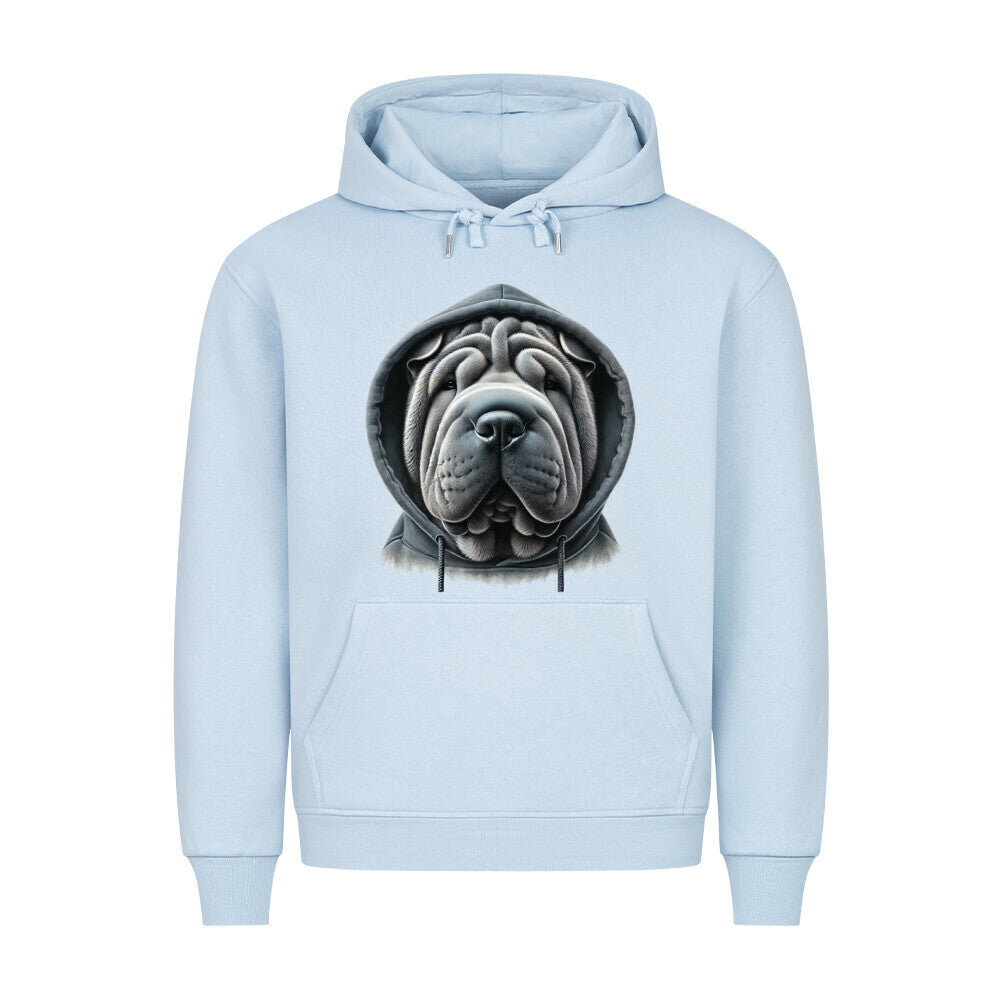 Premium Hoodie "Shar Pei - Hooded II" Babyblau – hunde-shirt.de