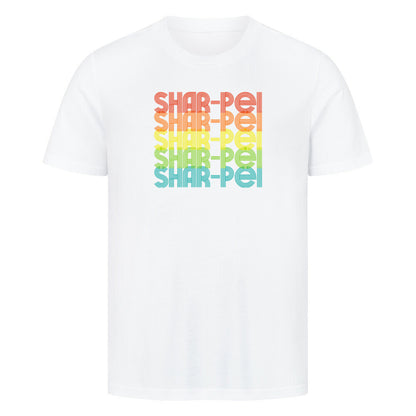 Premium T-Shirt "Shar Pei - RETRO" Weiß – hunde-shirt.de