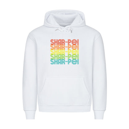 Premium Hoodie "Shar Pei - RETRO" Weiß – hunde-shirt.de