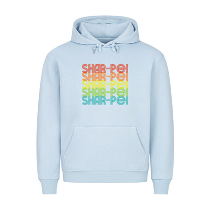 Premium Hoodie "Shar Pei - RETRO" Babyblau – hunde-shirt.de