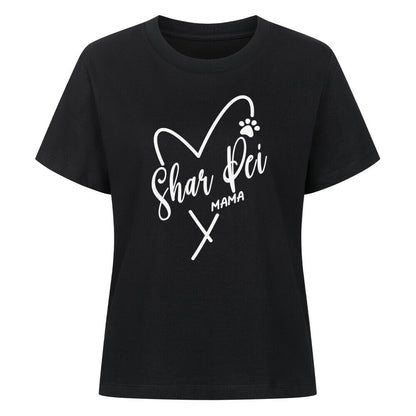 Premium Damen-Shirt "Shar Pei - Mama" Schwarz – hunde-shirt.de