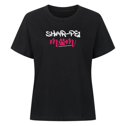 Premium Damen-Shirt "Shar Pei - Mom" Schwarz – hunde-shirt.de