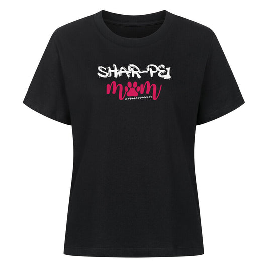 Premium Damen-Shirt "Shar Pei - Mom" Schwarz – hunde-shirt.de
