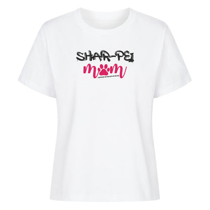 Premium Damen-Shirt "Shar Pei - Mom" Weiß – hunde-shirt.de