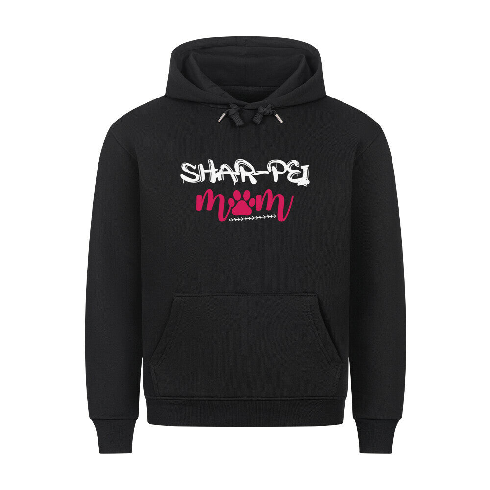 Premium Hoodie "Shar Pei - Mom" Schwarz – hunde-shirt.de