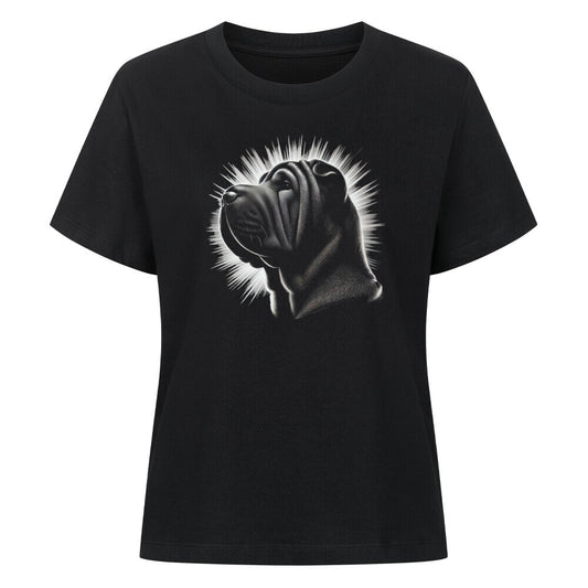 Premium Damen-Shirt "Shar Pei - Shine" Schwarz – hunde-shirt.de