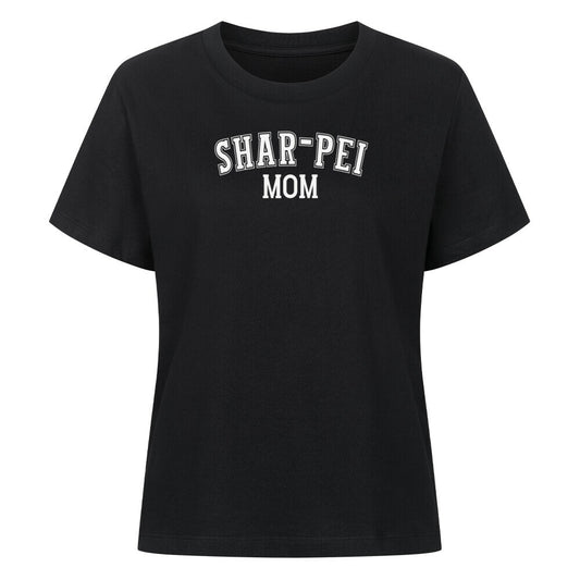 Premium Damen-Shirt "Shar Pei - MOM" Schwarz – hunde-shirt.de