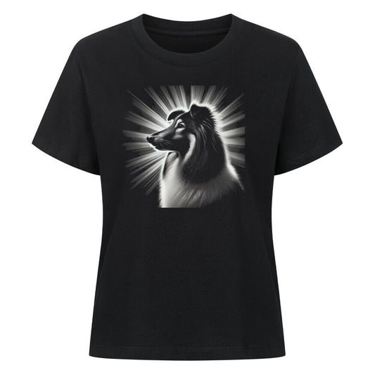 Premium Damen-Shirt "Sheltie - Shine" Schwarz – hunde-shirt.de