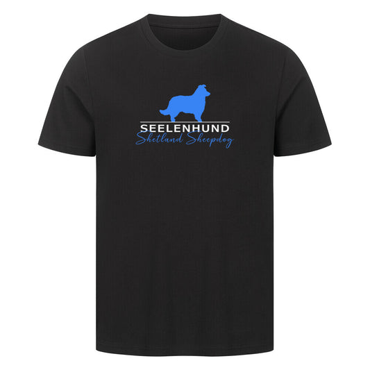 Premium T-Shirt "Shetland Sheepdog - Seelenhund" Schwarz – hunde-shirt.de
