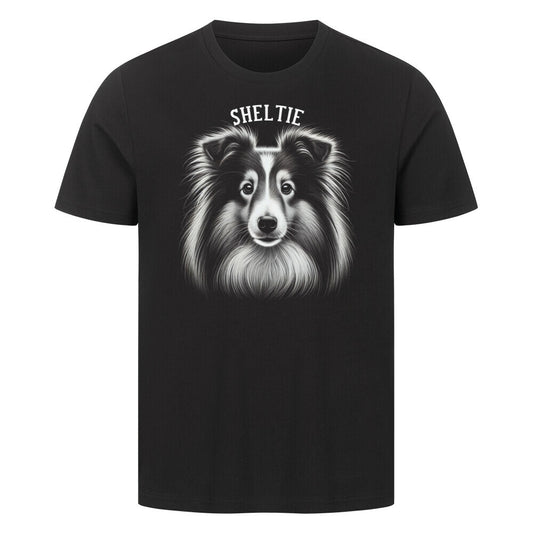 Premium T-Shirt "Sheltie - Pure" Schwarz – hunde-shirt.de