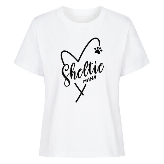 Premium Damen-Shirt "Sheltie - Mama" Weiß – hunde-shirt.de