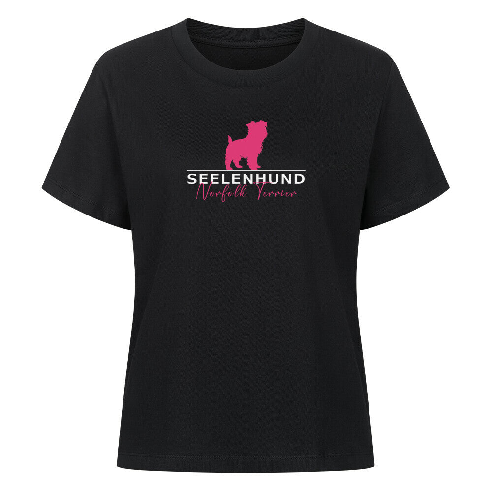 Premium Damen-Shirt "Norfolk Terrier - Seelenhund" Schwarz – hunde-shirt.de