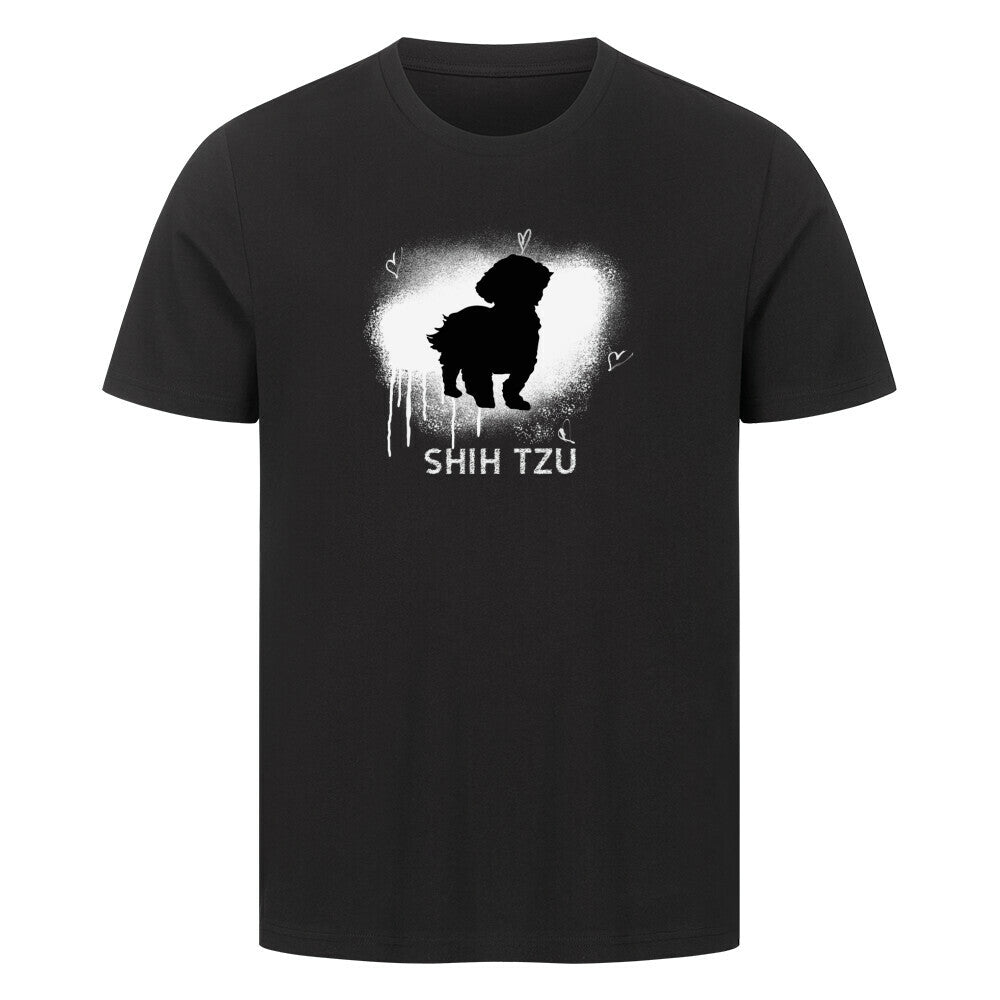 Premium T-Shirt "Shih Tzu - Brush" Schwarz – hunde-shirt.de