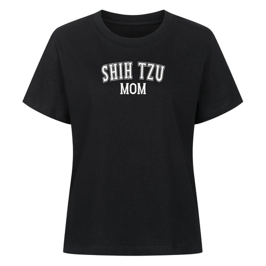 Premium Damen-Shirt "Shih Tzu - MOM" Schwarz – hunde-shirt.de