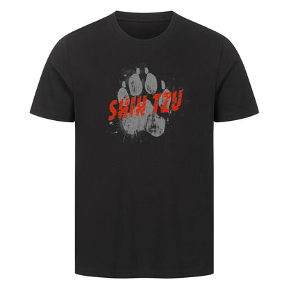 Premium T-Shirt "Shih Tzu - PAW" Schwarz – hunde-shirt.de