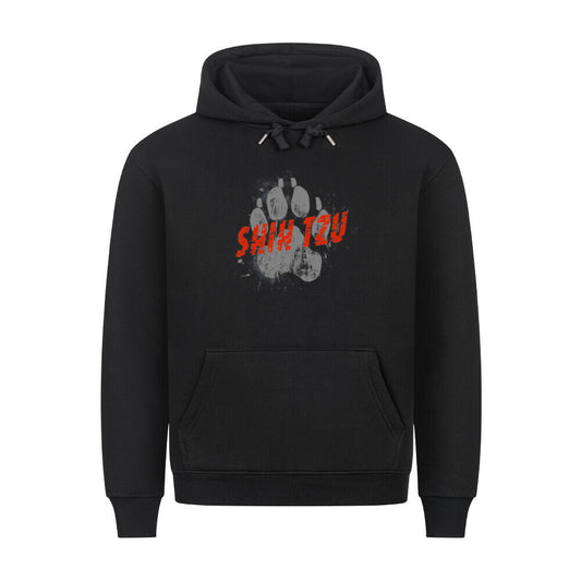 Premium Hoodie "Shih Tzu - PAW" Schwarz – hunde-shirt.de