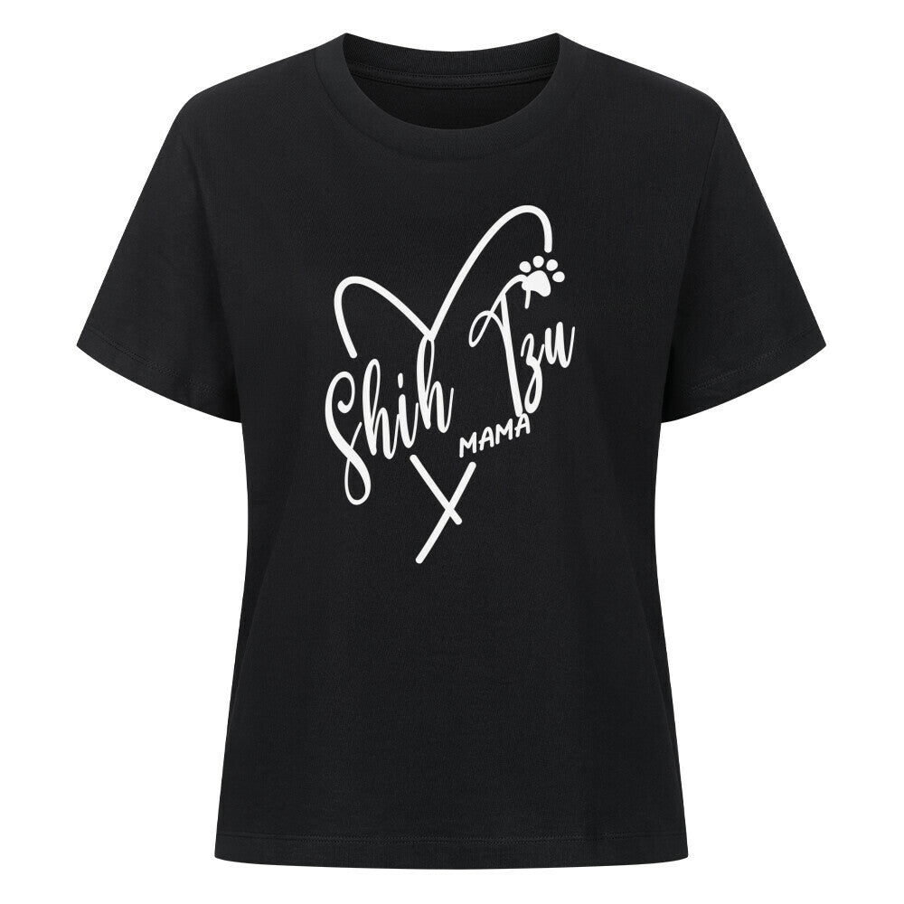 Premium Damen-Shirt "Shih Tzu - Mama" Schwarz – hunde-shirt.de