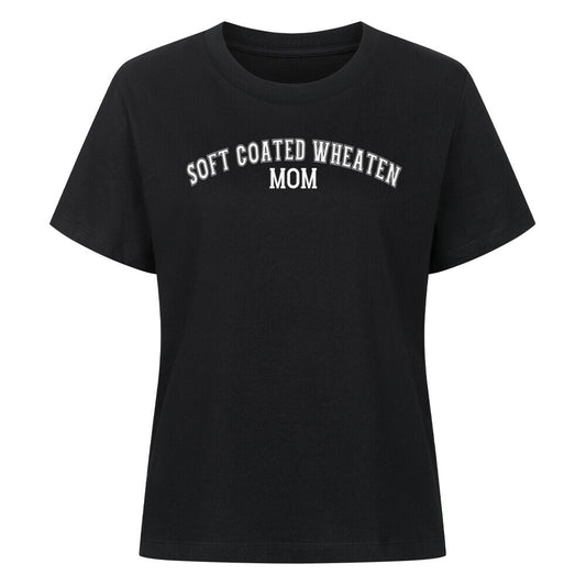 Premium Damen-Shirt "Soft Coated Wheaten - MOM" Schwarz – hunde-shirt.de