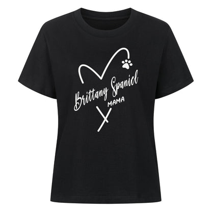 Premium Damen-Shirt "Brittany Spaniel - Mama" Schwarz – hunde-shirt.de