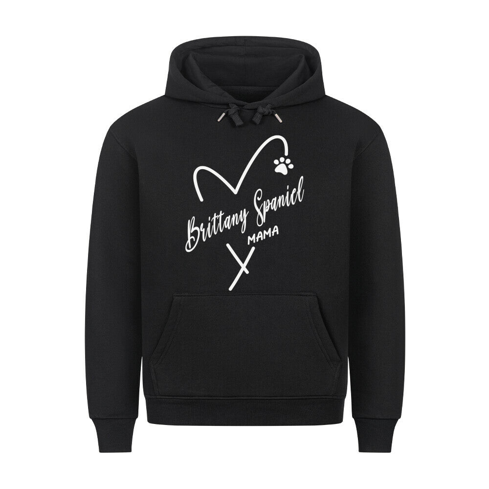 Premium Hoodie "Brittany Spaniel - Mama" Schwarz – hunde-shirt.de