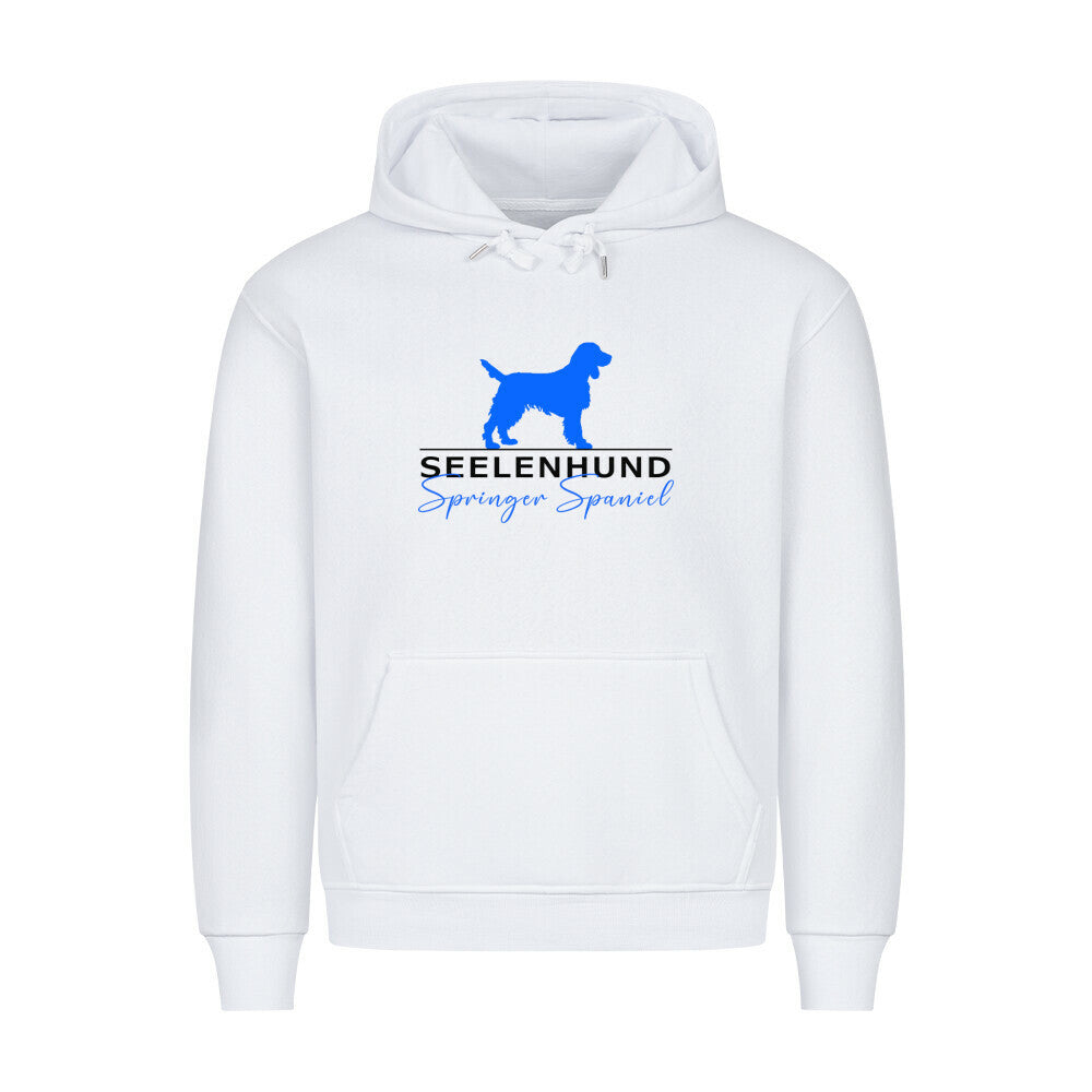 Premium Hoodie "Springer Spaniel - Seelenhund" Weiß – hunde-shirt.de