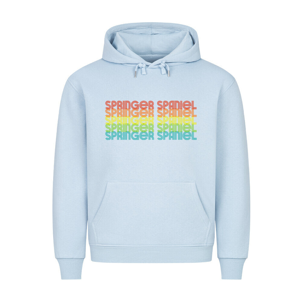 Premium Hoodie "Springer Spaniel - RETRO" Babyblau – hunde-shirt.de