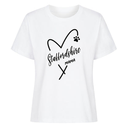 Premium Damen-Shirt "Staffordshire - Mama" Weiß – hunde-shirt.de