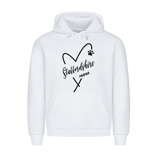 Premium Hoodie "Staffordshire - Mama" Weiß – hunde-shirt.de