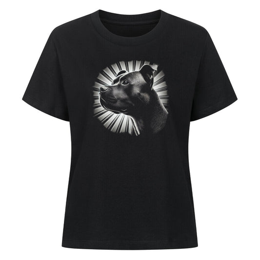 Premium Damen-Shirt "AmStaff - Shine" Schwarz – hunde-shirt.de