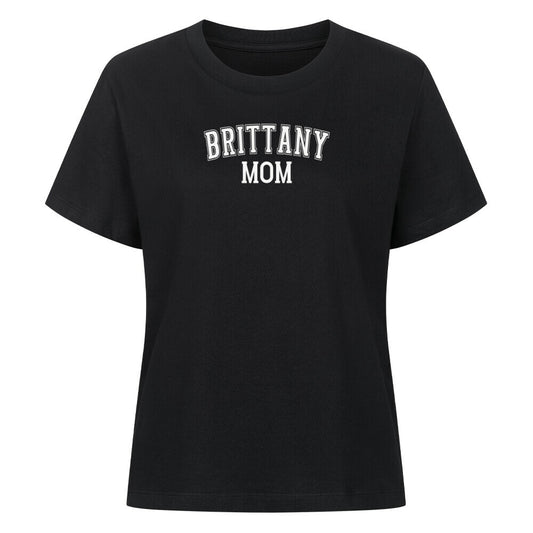 Premium Damen-Shirt "Brittany Spaniel - MOM" Schwarz – hunde-shirt.de