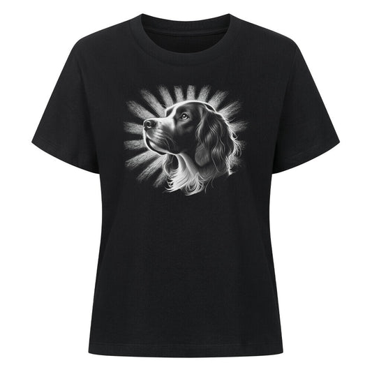 Premium Damen-Shirt "Brittany Spaniel - Shine" Schwarz – hunde-shirt.de