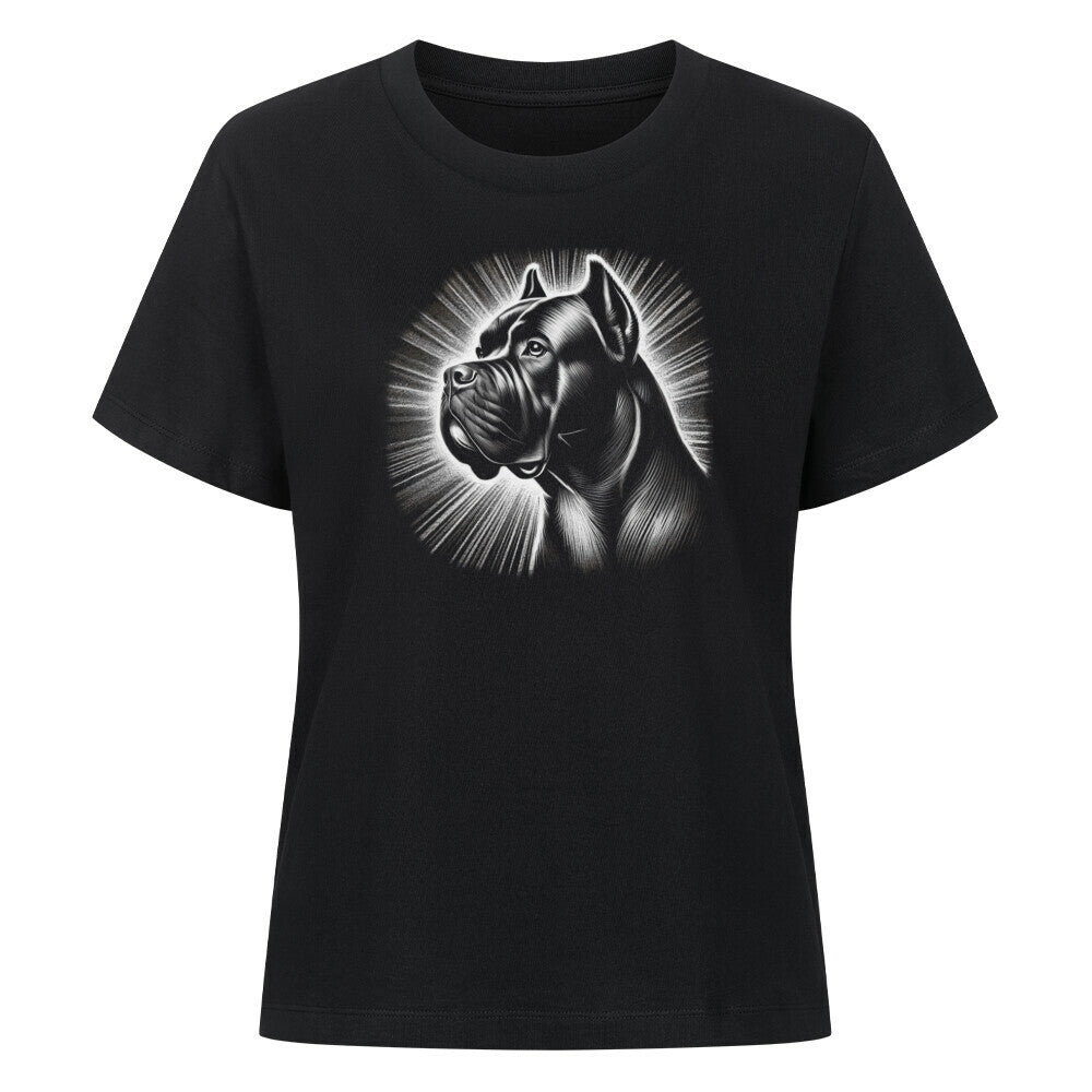 Premium Damen-Shirt "Cane Corso - Shine" Schwarz – hunde-shirt.de