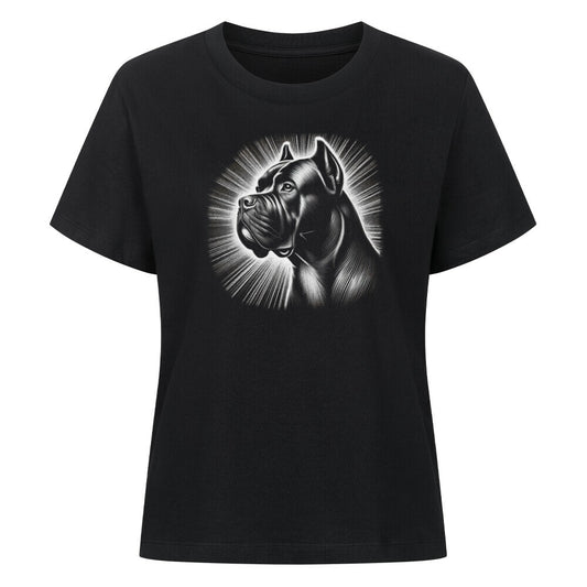 Premium Damen-Shirt "Cane Corso - Shine" Schwarz – hunde-shirt.de