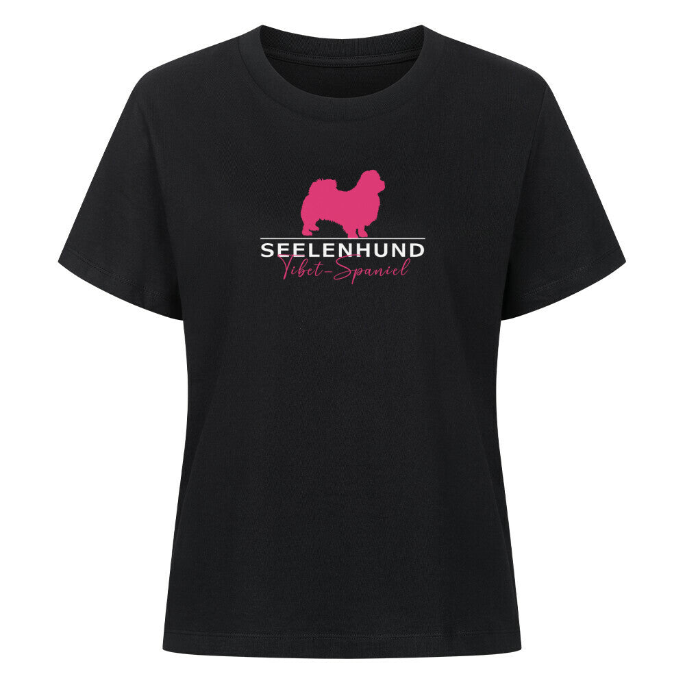 Premium Damen-Shirt "Tibet Spaniel - Seelenhund" Schwarz – hunde-shirt.de